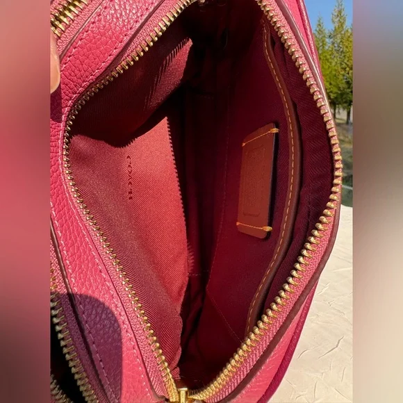 COACH Create Upcrafted Willow Metal Tea Rose Camera Bag In Bright Pink C0695